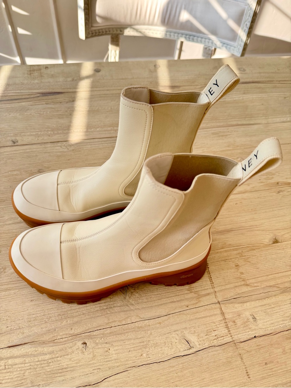 Stella McCartney Cream & Brown Chelsea Boot Sneakers